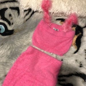 “It’s so fluffy skirt set” from fashionnova <3